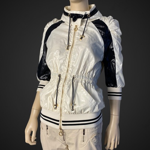 Y2K Moncler Vintage 2000s Women Beige Windbreaker Jacket Size 0 XS - Picture 2 of 14