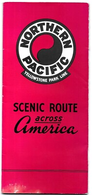 Vintage Northern Pacific Yellowstone Park Line Zug Eisenbahn Prospekt 50er Jahre 