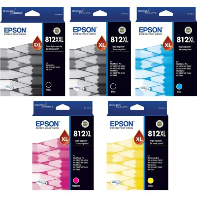 GENUINE Epson 812XL 812XXL High Capacity Ink Cartridge Toner Value Pack Option