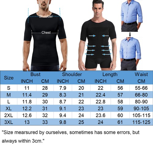 Canotta canottiera uomo US dimagrante body shaper canottiera moobs petto compressione corsetto - Foto 21 di 25