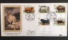 GB Benham 1984 British Cattle Set on First Day Cover - Chillingham Bull S/H/S