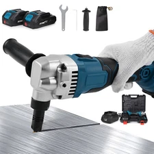 Cordless Metal Nibbler for 18 Gauge Sheet Metal Cutting 2200RPM with 2 Battery