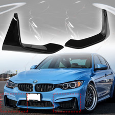 Fits BMW M3 F80 M4 F82 F83 Gloss Black Front Bumper Lip Splitter Canards Flaps