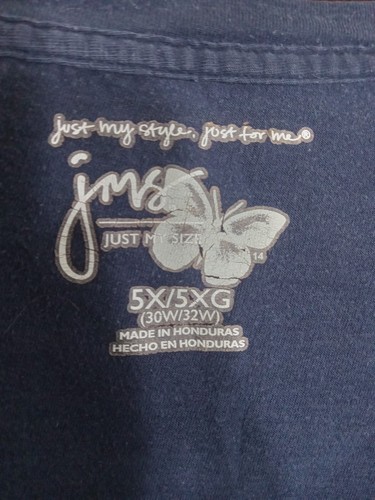JMS 5X long sleeve dark purply blue shirt w/ floral print - Picture 3 of 4