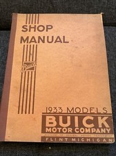 1933 Buick Shop Repair Manual -original