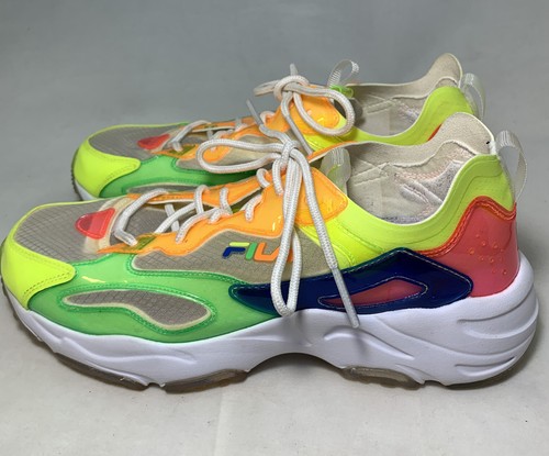 FILA “Ray Tracer TL” Women's Shoes Pink-Orange-Blue - Rainbow Colors (US Size 9) - Picture 3 of 12