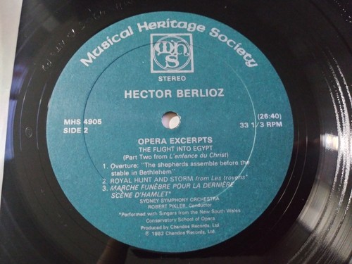Robert Pikler - Hector Berlioz: Opera Excerpts VG+ Original MHS4909A Record 1984 - Imagen 4 de 4