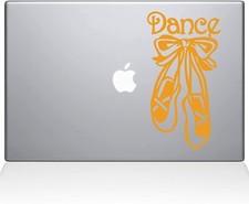 The Decal Guru Dance Ballet Shoes Decal Vinyl Sticker, 13" MacBook Air, Yellow