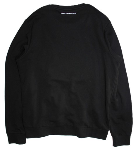 Sudadera Pullover KARL LAGERFELD Ikon Para Hombre en Negro Talla GRANDE - Imagen 4 de 7