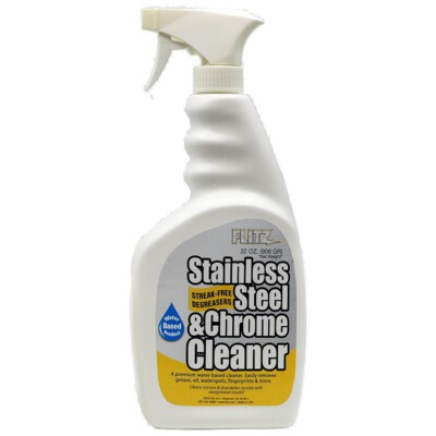 #ad FLITZ Stainless Steel amp; Chrome Cleaner 32oz Factory Seconds *Bottle Color $9.95