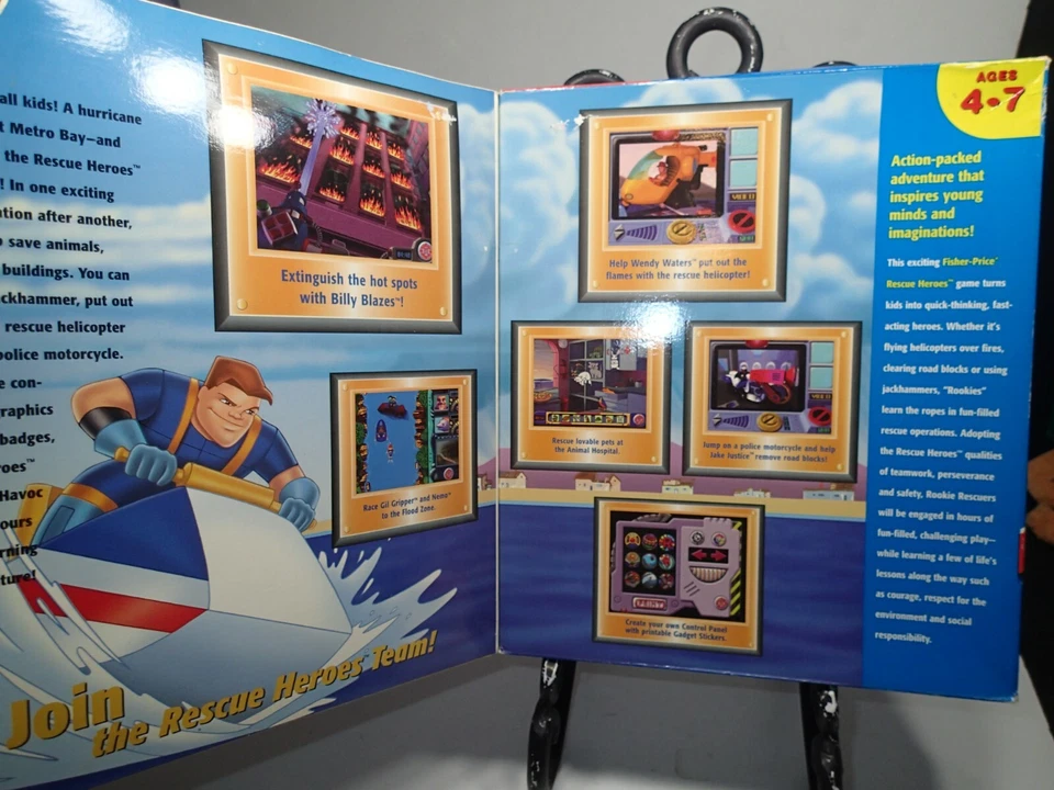 Vintage 1999 Fisher Price Rescue Heroes Hurricane Havoc PC Mac game Never Opened - Image 2 of 4