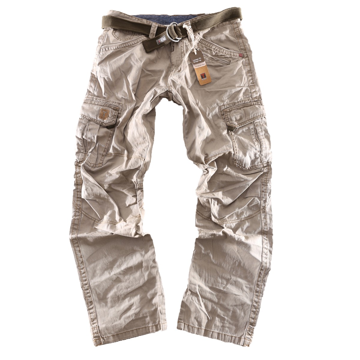 TIMEZONE BenitoTZ Herren-Cargohose 100% Baumwolle inkl. Gürtel 999 Bla – City-Kaufhaus Herber GmbH