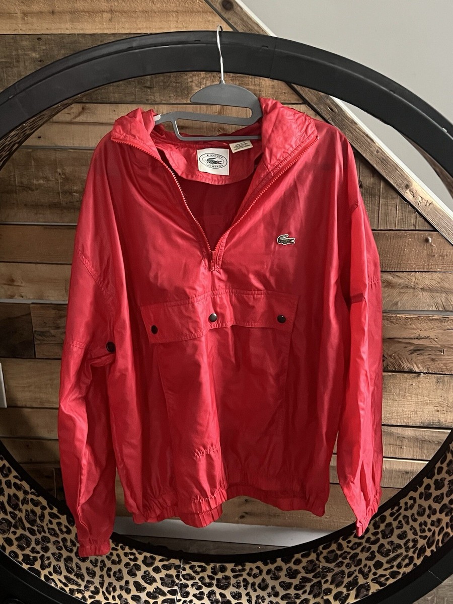 Lacoste Izod Vintage Half Zip Pullover Cagoule Windbreaker Jacket