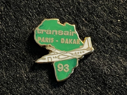 PIN PINS ENAMEL CAR PARIS DAKAR TRANSAIR AVION PLANE