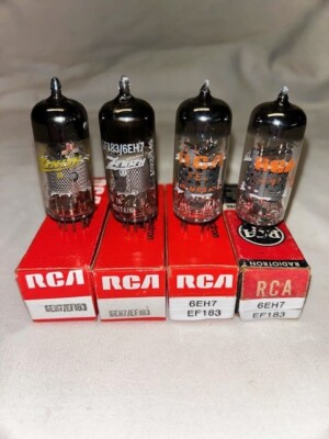 (4) Mixed Brand Lot of RCA / Zenith 6EH7/EF183 Vacuum Tubes, all tested good!