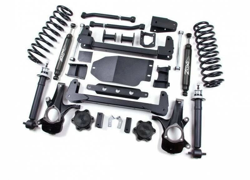 Kit de elevação de suspensão Zone 07-12 compatível com Chevy Fits GMC K1500 6,5" com capas de bota grátis - Imagem 2 de 4