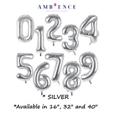 Image of Number Balloons Birthday Party Large 40" Mini 16" Foil Balloon Helium 0123456789