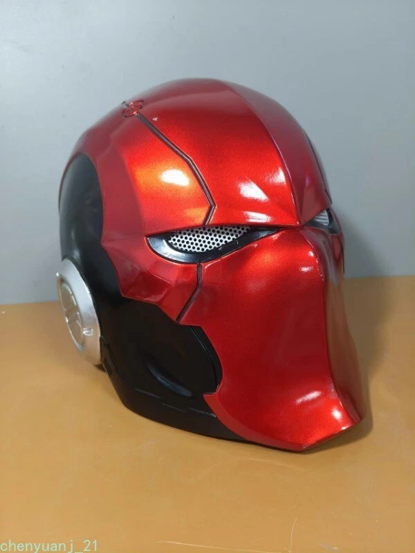 Casco de Batman Capucha Roja Impreso en 3D Máscara Facial Completa Hecho a Mano Juegos con disfraces Accesorios Coleccionar Foto 2 de 4