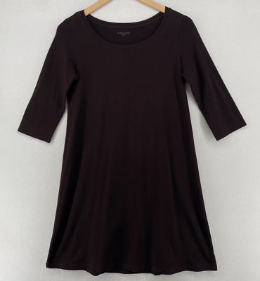EILEEN FISHER Dress XS Organic Cotton Stretch Jersey Elbow Sleeve Mussel Brown | eBay EILEEN FISHER Dress XS Organic Cotton Stretch Jersey Elbow Sleeve Mussel Brown | eBay