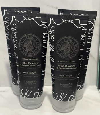 Tweak'd Tribal Chocolate All-Purpose Rescue Cream For All Skin Type 3oz Lot of 4