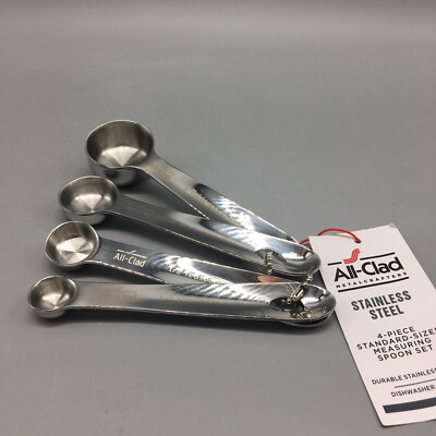 4-Piece Stainless Steel Measuring Spoons Set - USA Seller, Free Shipping In US