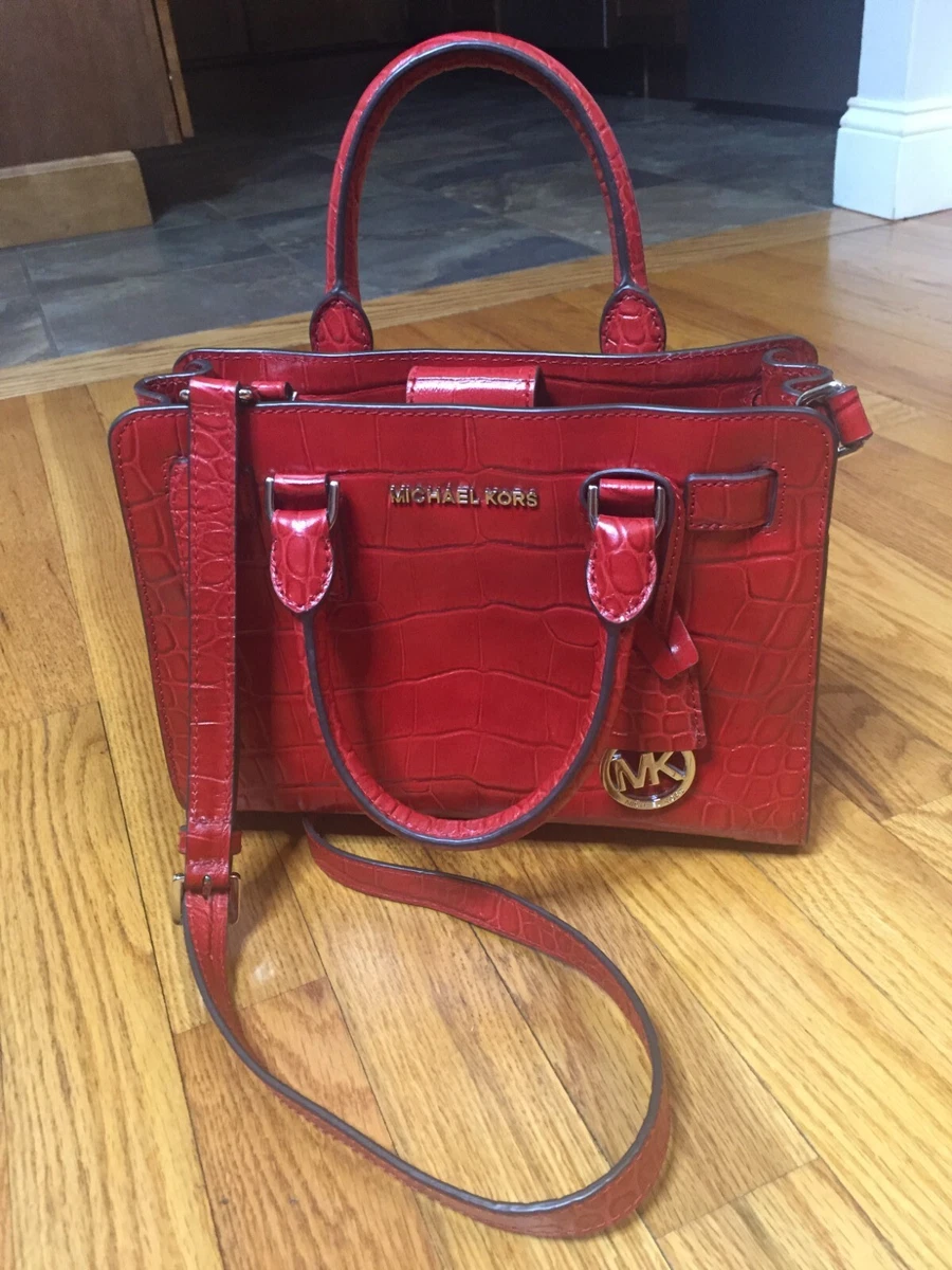 Michael Kors, Bags, Michael Kors Ava Small Leather Satchel Cherry  Preowned