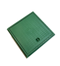 CHIUSINO COPERCHIO IN PLASTICA POLIPROPILENE CON TELAIO VERDE