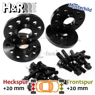 H&R Spurplatten schwarz VA, HA 20mm für Mercedes-Benz A-Klasse W176 :: 12 >> 18