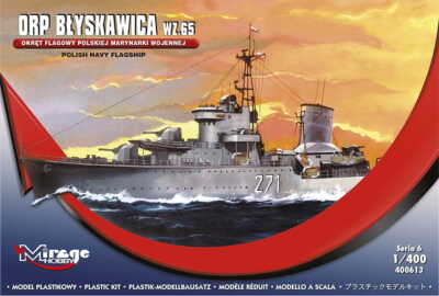 MIRAGE 400613 1:400 ORP BŁYSKAWICA wz.65 Polish Navy Flagship 