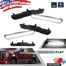 4x White LED Front Rear Side Marker Light For 2020-2024 GMC Sierra 2500HD 3500HD