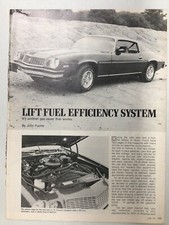 CAM411 Article 1974 Chevrolet Camaro Lift Fuel Efficiency System 6/75 5 page