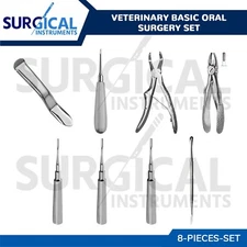 8 Pcs Veterinary Basic Oral Set German Grade Surgical Dental Instruments Kit