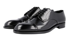 PRADA HIGH END Cap Toe Derby Dress Shoes - 2EA129 - Black NEW