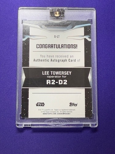 Star Wars R2-D2 r2d2 Autograph Auto Signed Lee Towersey Operator For R2 / Sealed - Picture 2 of 2