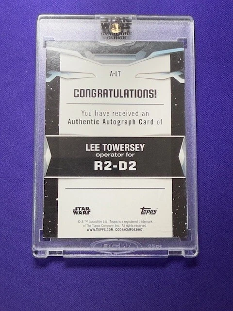 Star Wars R2-D2 r2d2 Autograph Auto Signed Lee Towersey Operator For R2 / Sealed - Image 2 of 2