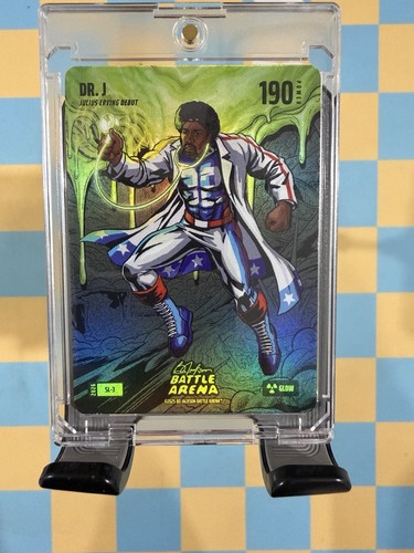 80 Jackson Dr. J Julius Erving Glow Battle Arena Non-Sport Trading Card SL-3