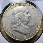1949-S Franklin Half Dollar - Actual Coin Shown - Free Ship - 90% Silver INV#158
