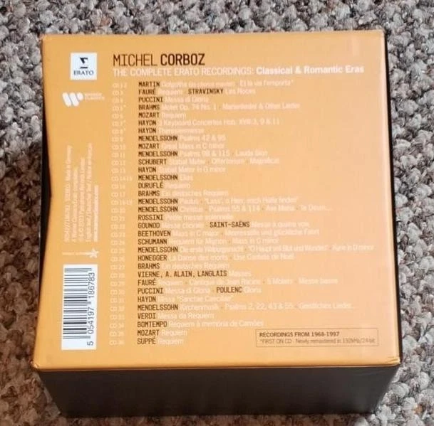 MICHEL CORBOZ Complete Erato Recordings CLASSICAL ROMANTIC ERAS  Erato 36CD set - Image 3 of 4