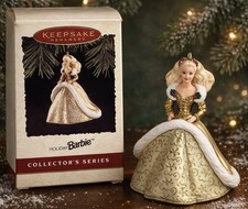 Hallmark Vintage 1994 Keepsake Ornament Holiday Barbie - 2nd in Series Gold Gown