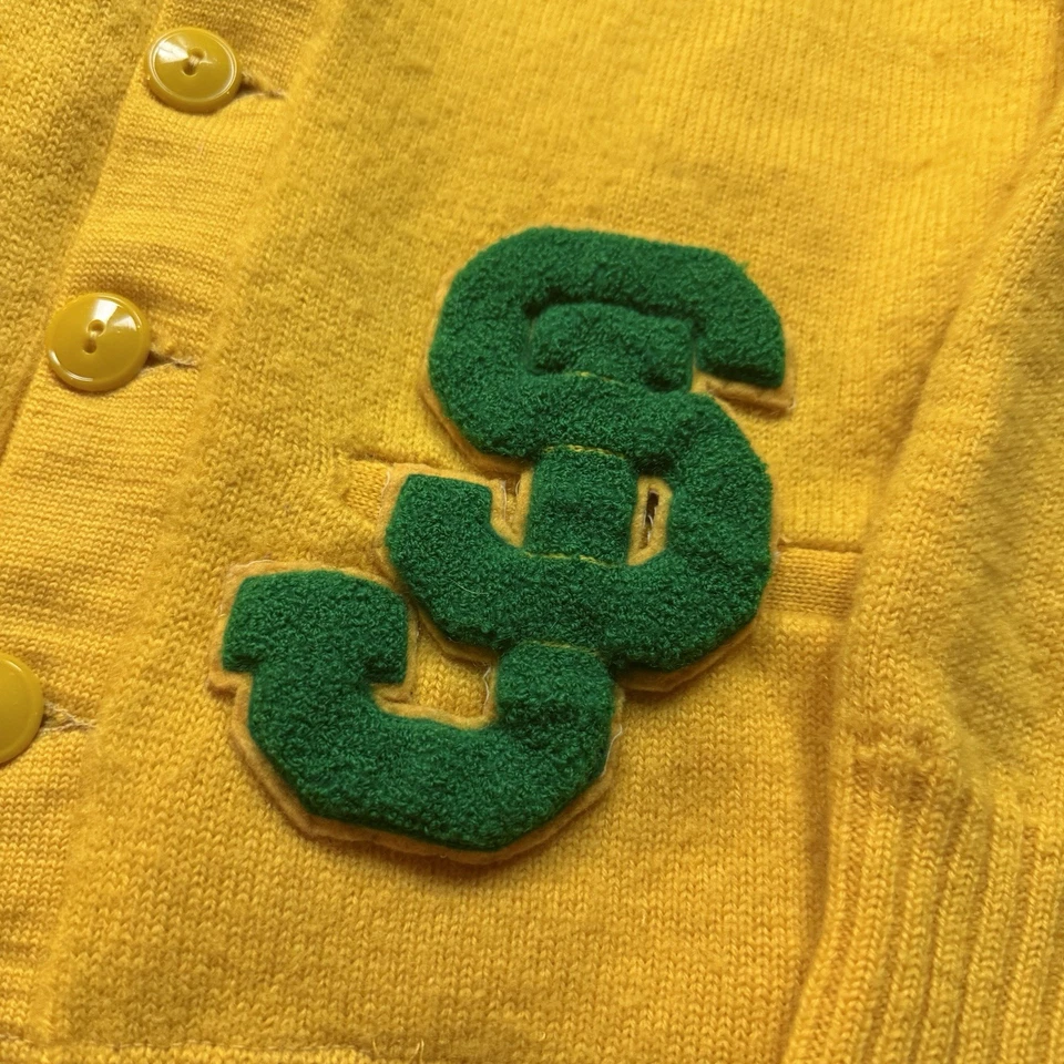 Vintage 60s New Era Letterman Cardigan Sweater XS Chicago St Jude Knitting Mills - Image 3 of 4