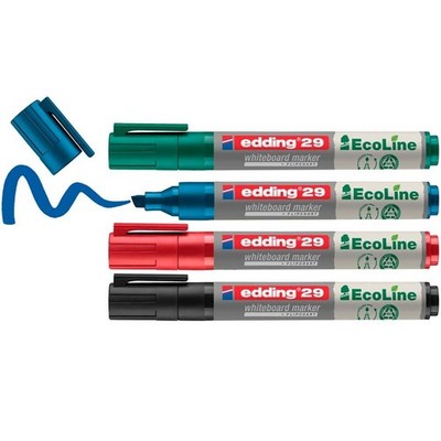 4x Edding 29 Whiteboardmarker Boardmarker EcoLine Keilspitze 1-5 mm sortiert