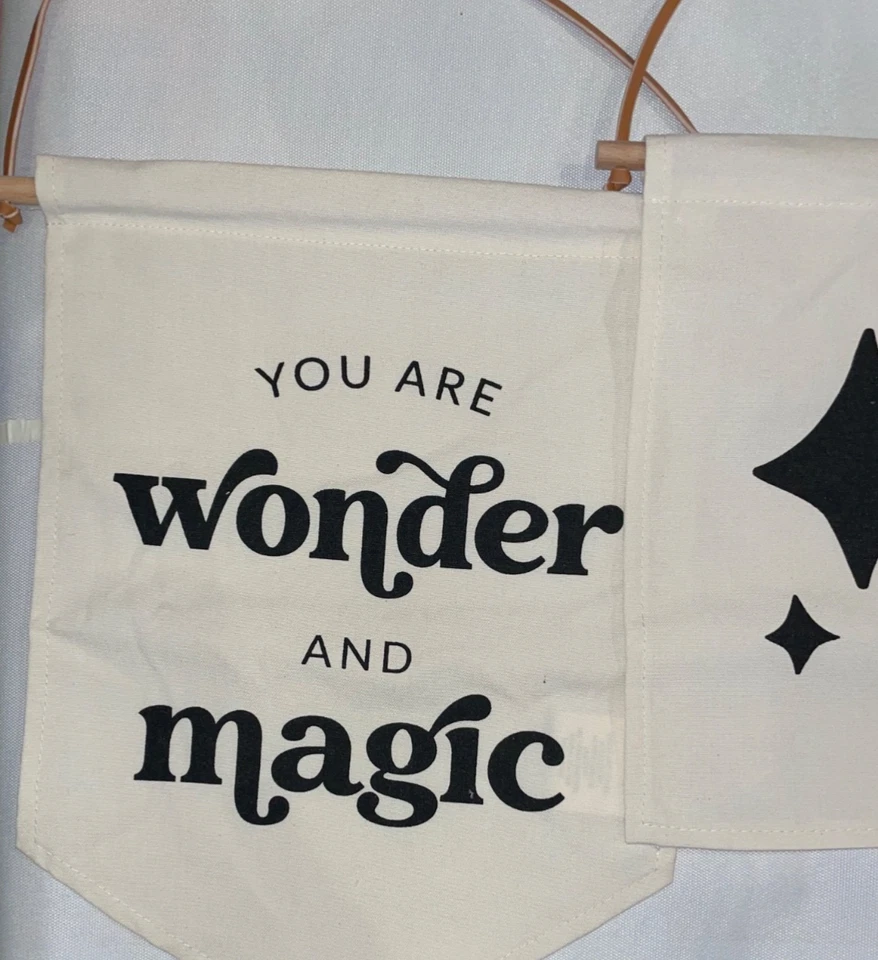 Hermosos letreros de decoración de pared para guardería KIBAGA - Juego de 2 lindos diseños que son pe Foto 4 de 4