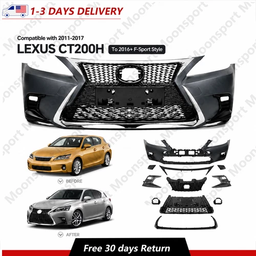 For LEXUS CT200H（2011-2017）To 2016+ F-Sport Style Front Complete Bumper