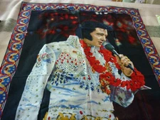VINTAGE ELVIS PRESLEY ALOHA FROM HAWAII A.T.C. TAPESTRY WALL HANGING 34” X 53”