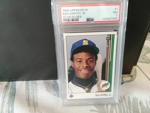 1989 upper deck ken griffey jr psa 7 nm #1 hofer