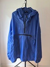 Chaqueta cortavientos vintage años 90 GAP media cremallera anorak azul nailon