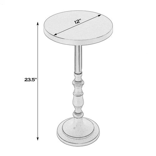 Butler Specialty Company Heidi 12 in. W Rnd All Metal Pedestal End Table-Bronze - Picture 4 of 4