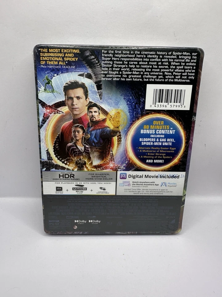 Spider-Man No Way Home - Marvel 4K Steelbook *New&Sealed* Best Buy Exclusive - Image 2 of 4