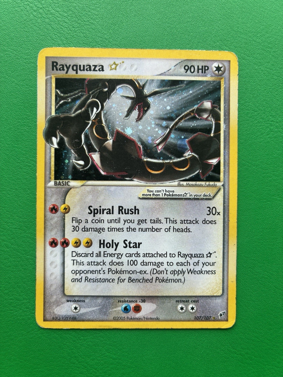 Rayquaza Gold Star 107/107 EX Deoxys Holo