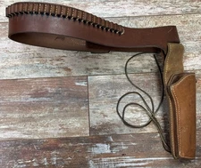 Hunter Western Pistol Holster With Small Caliber Ammo Belt 152 Medium